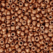 Seed beads 8/0 (3mm) Dark orange brown